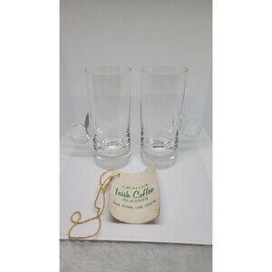 Lenox Hand-Blown Irish Coffee Crystal Cups Glasses Mugs Set of 2 Vintage
